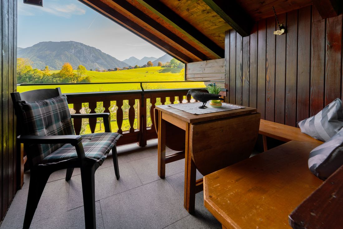 überdachter Balkon der Wohnung Westernberg