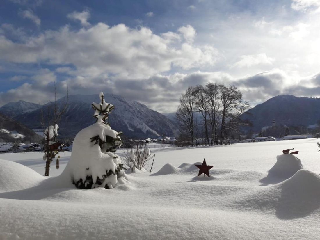 Traum-Winterlandschaft mit Bergpanorma
