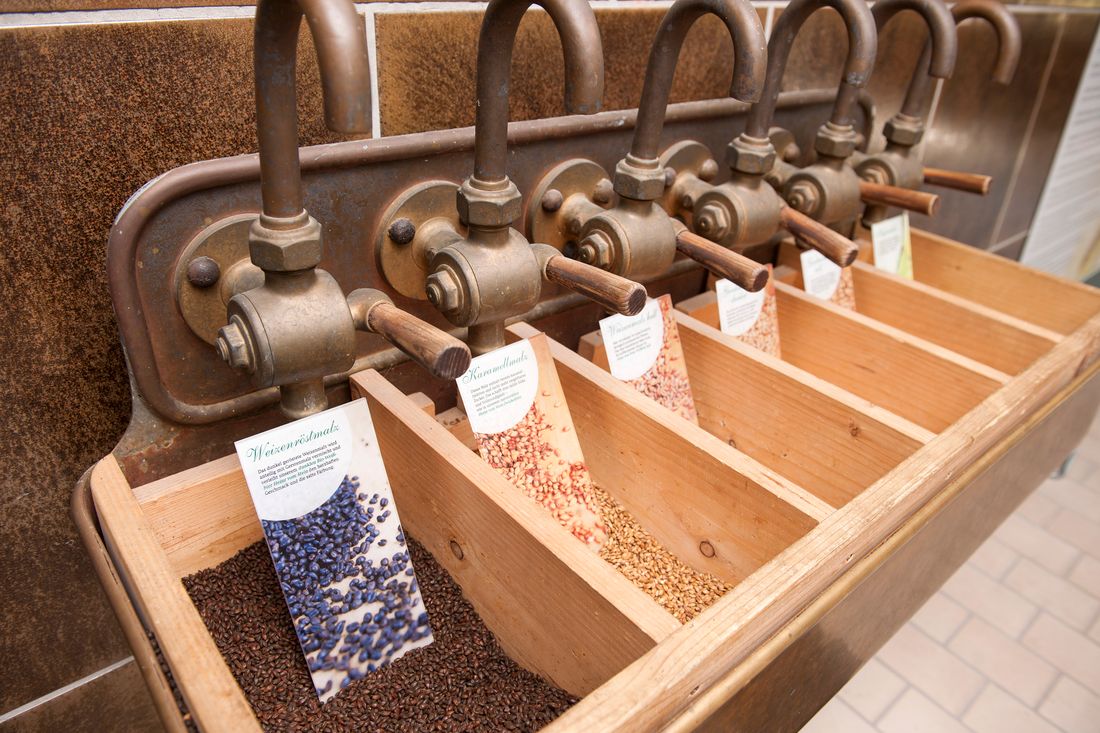 Malzmischungen in der Schlossbrauerei Stein