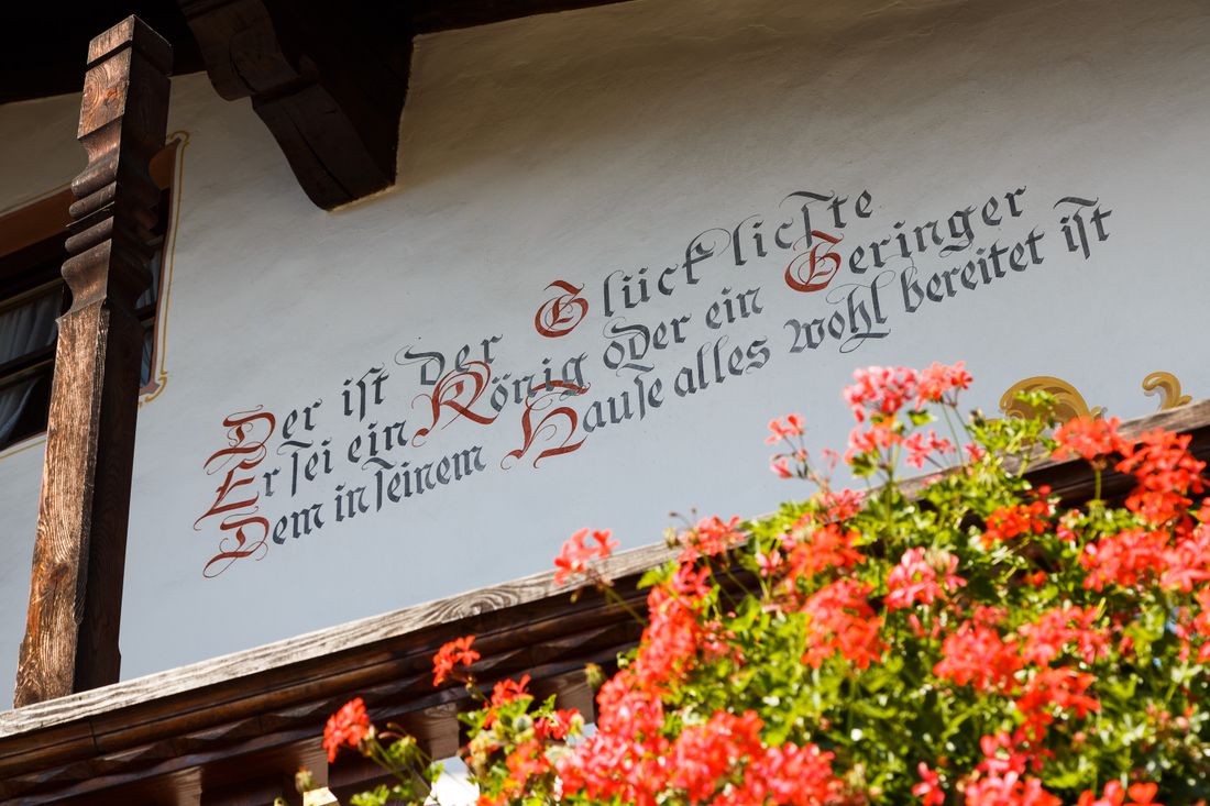 Spruch am Haus