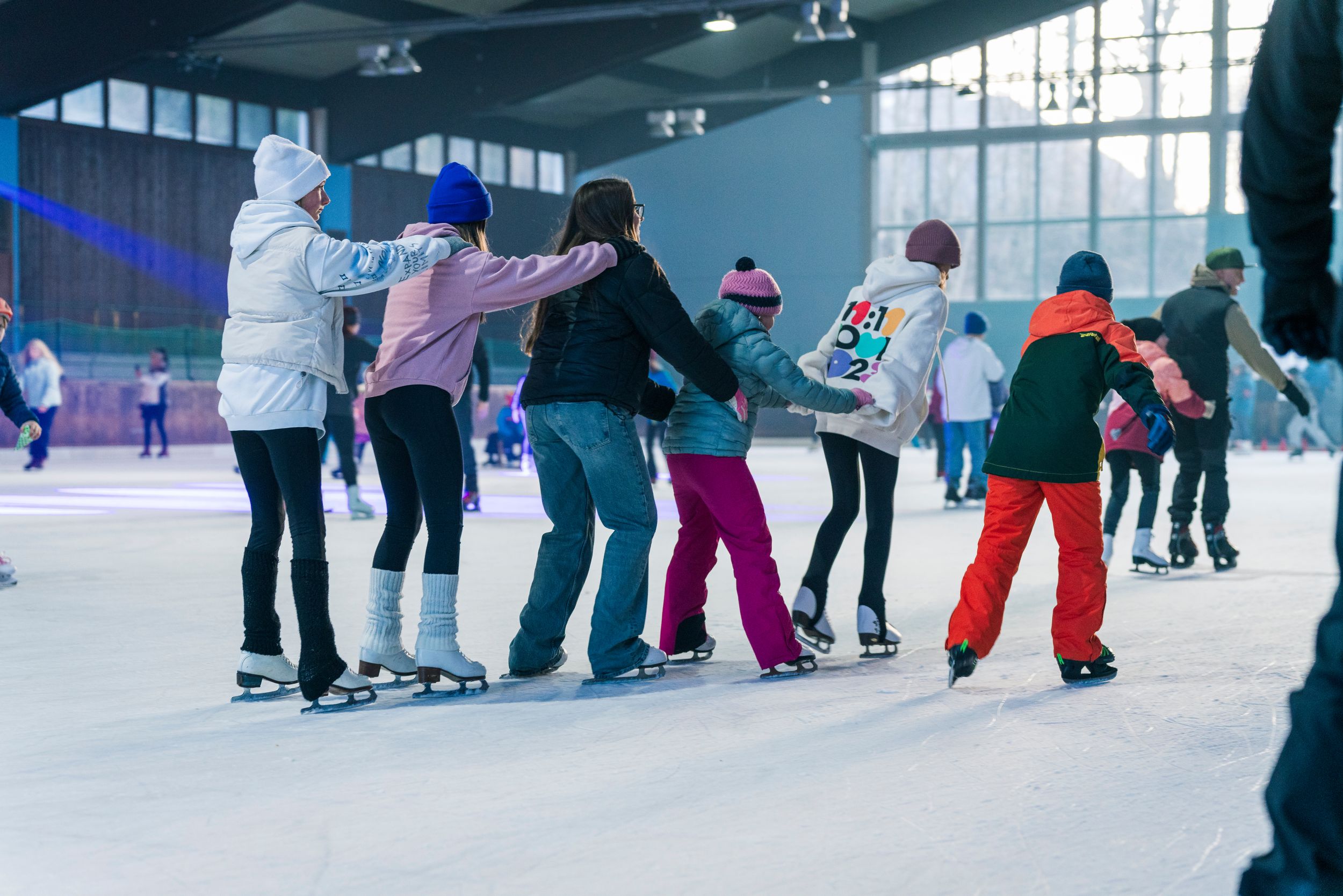 Polonaise in der Eishalle Ruhpolding