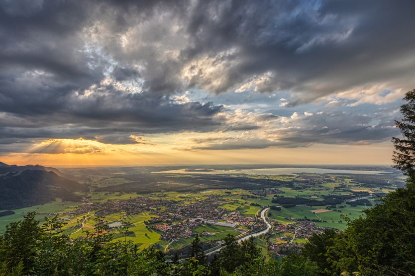 Sonnenuntergang über Grassau