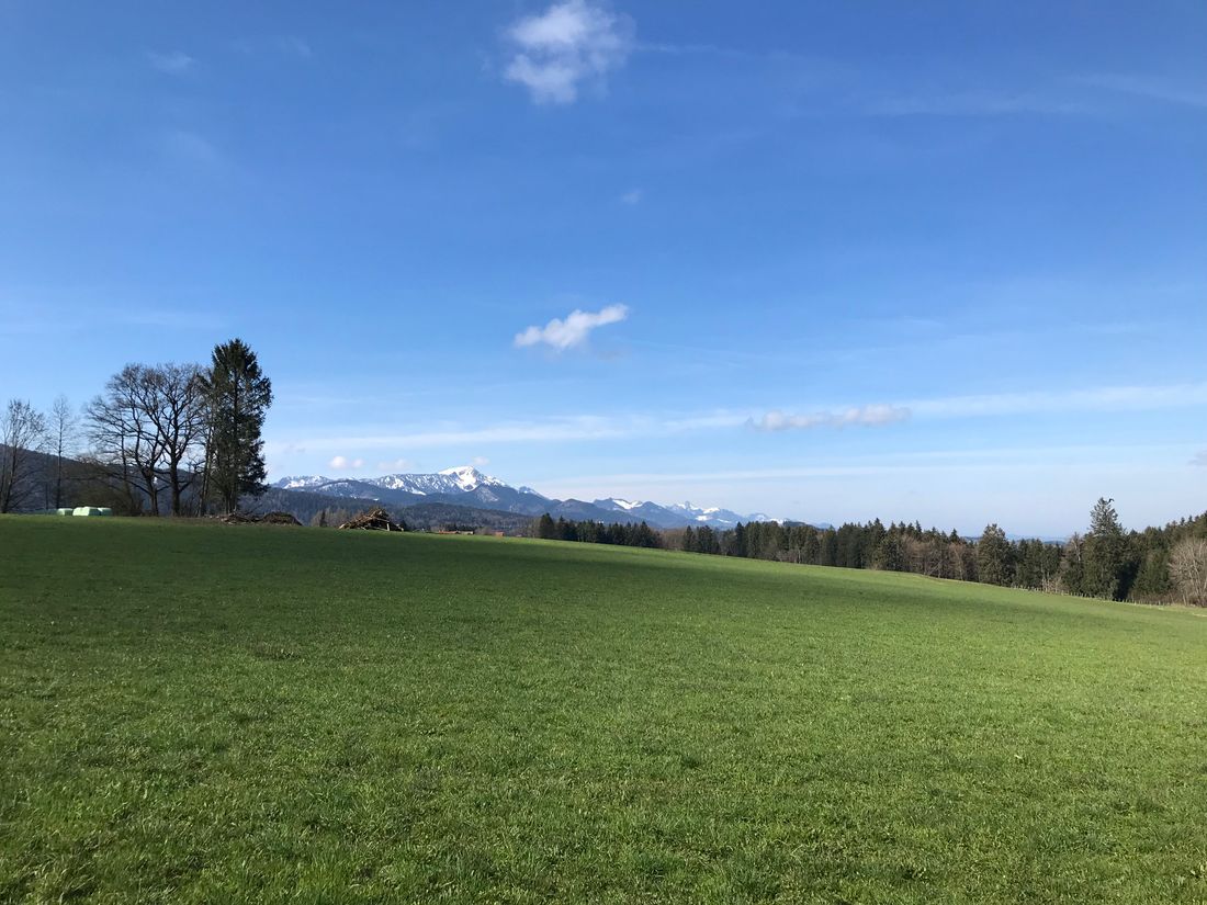 Blick von der Wiese am Ende der Ferienhaus Straße (Impressionen aus der Umgebung) - www.ferienhaus-bayern.com